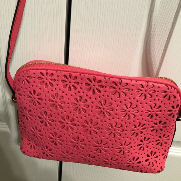 Kate Spade Pink Floral Cutout Crossbody Bag - Picture 2 of 8